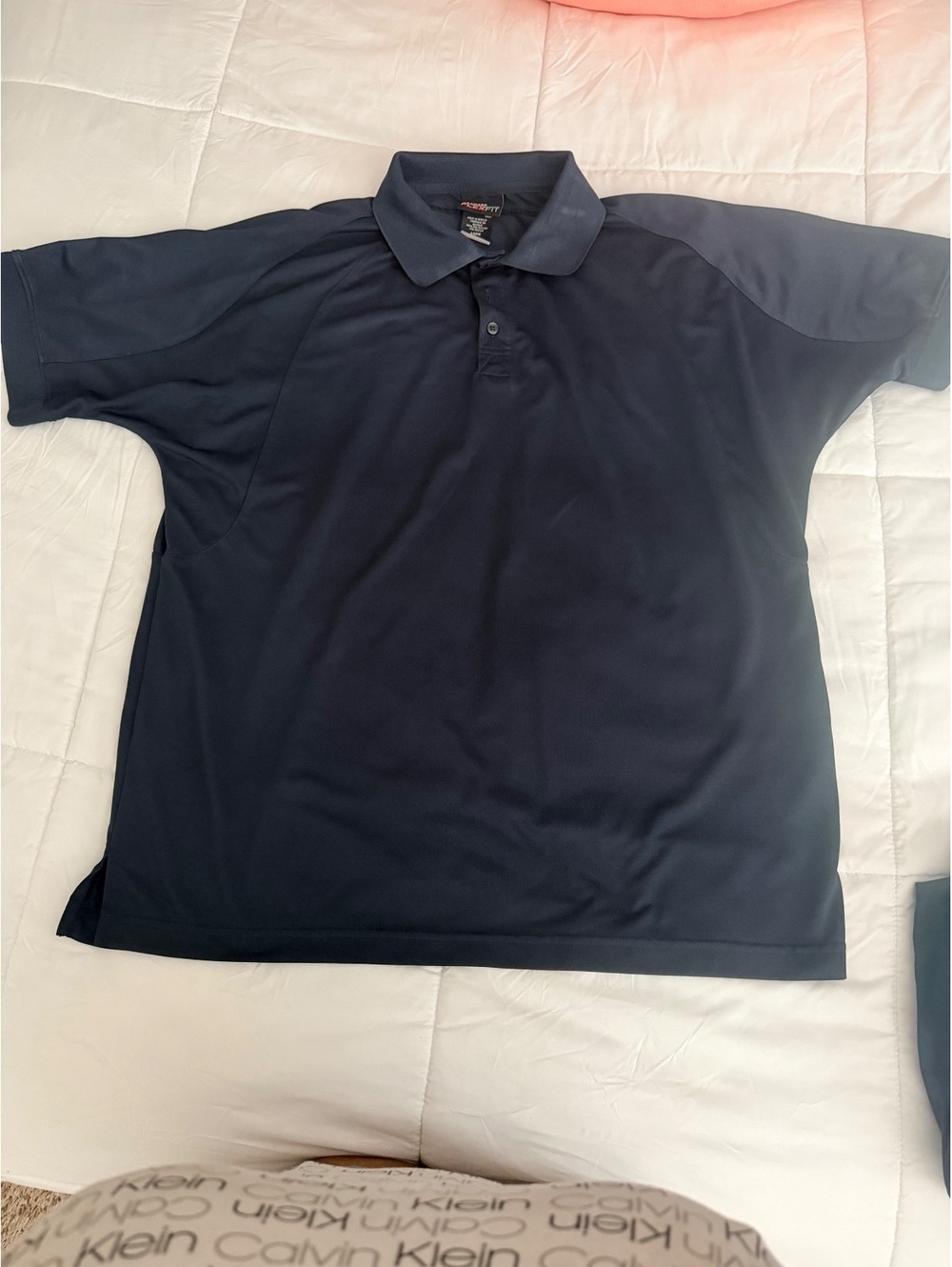 Anarkik Flex Fit Navy Blue Polo Shirt Size Large